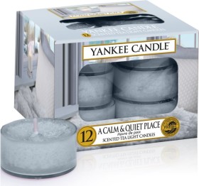 Yankee Candle A Calm & Quiet Place Teelicht Duftkerze, 12 Stück