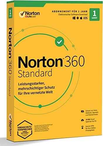 NortonLifeLock Norton 360 Standard, 1 User, 1 Jahr (deutsch)