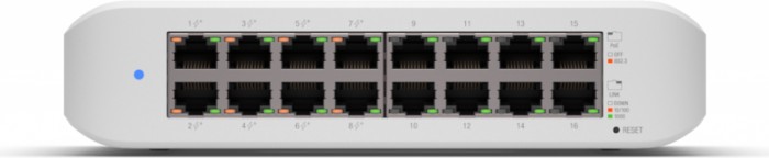Ubiquiti UniFiSwitch Lite 16 Desktop Gigabit Managed Switch, 16x RJ-45, 45W PoE+ (USW-Lite-16-PoE)