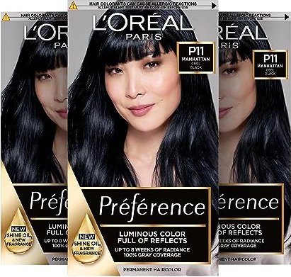 L'Oréal Récital Préférence Haarfarbe Booster P11 intensives kühles schwarz