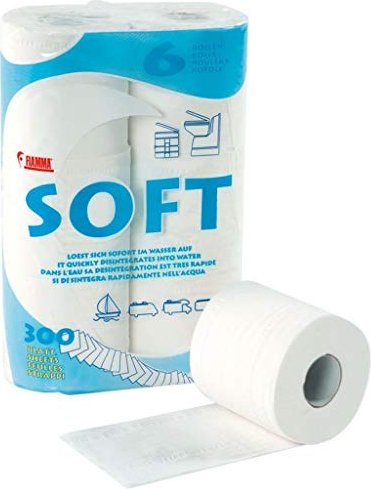 Fiamma Soft 2 warstwy papier toaletowy biały, 6 rolki
