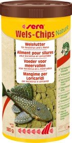 sera Wels-Chips Nature Hauptfutter für Ancistrus und L-Welse, 1000ml