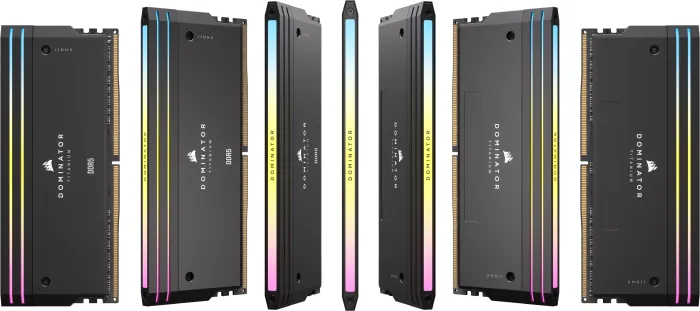 Corsair Dominator Titanium RGB czarny DIMM Kit 64GB, DDR5-6000, CL30-36-36-76, on-die ECC