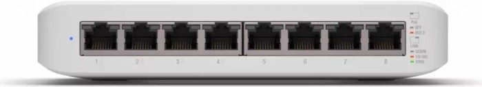 Ubiquiti UniFiSwitch Lite 8 Desktop Gigabit Managed Switch, 8x RJ-45, 52W PoE+ (USW-Lite-8-PoE)