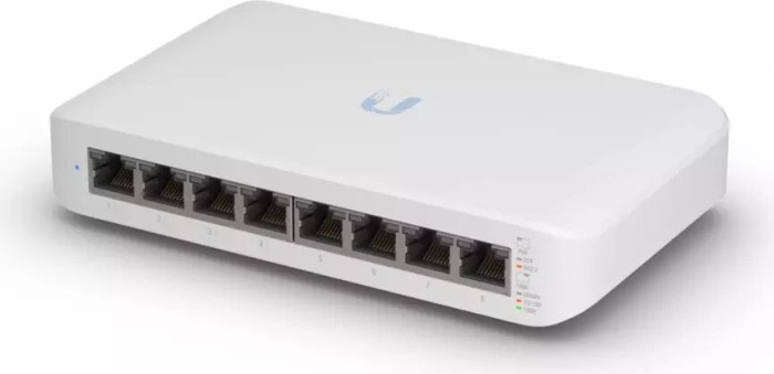 Ubiquiti UniFiSwitch Lite 8 Desktop Gigabit Managed Switch, 8x RJ-45, 52W PoE+