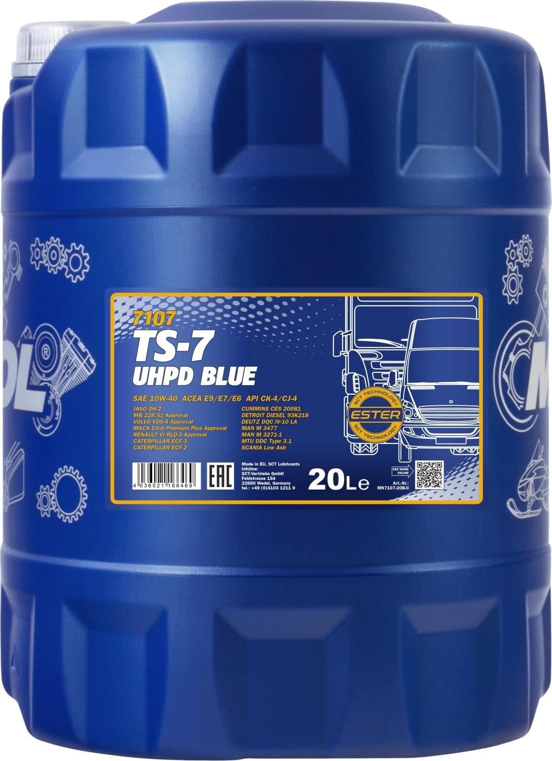 Blue UHPD 10W40 [Acea E9] (60 L), FÜR DIESEL-NUTZFAHRZEUGE