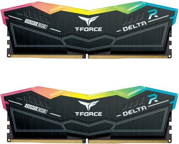 TeamGroup T-Force DELTA RGB schwarz DIMM Kit 32GB, DDR5-6000, CL38-38-38-78, on-die ECC