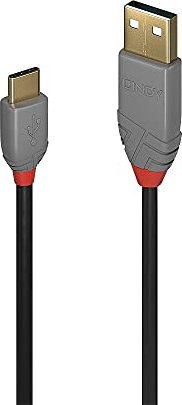 Lindy 0.5m USB 2.0 Typ C an A Kabel Anthra Line