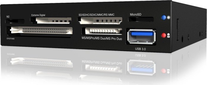 RaidSonic Icy Box IB-865-B Multi-slot-Czytniki kart pamięci, USB 3.0 19-Pin nasadki [wtyczka]