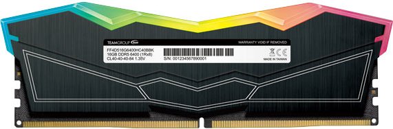 TeamGroup T-Force DELTA RGB czarny DIMM Kit 32GB, DDR5-6200, CL38-38-38-78, on-die ECC