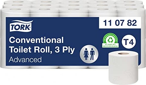 Tork T4 Advanced 3-lagig Toilettenpapier weiß, 30 Rollen