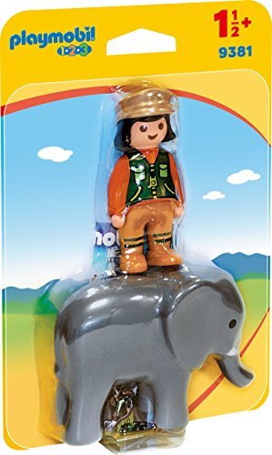 Playmobil 9381 1.2.3 Tierpflegerin mit Elefant NEU OVP 