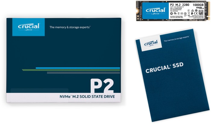 Crucial P2 SSD 1TB, M.2 2280/M-Key/PCIe 3.0 x4