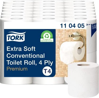 Tork T4 Premium 4-lagig Toilettenpapier weiß, 72 Rollen
