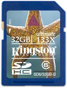 Kingston Ultimate 133x R20 SDHC 32GB, Class 6