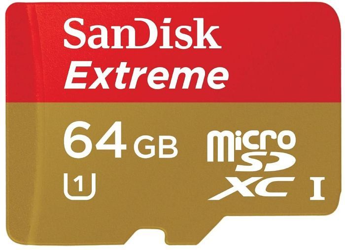 SanDisk Extreme R60 microSDXC 64GB Kit, UHS-I, Class 10