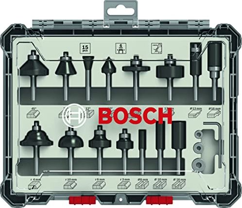 Bosch Professional HM Fräser-Set, 15-tlg.