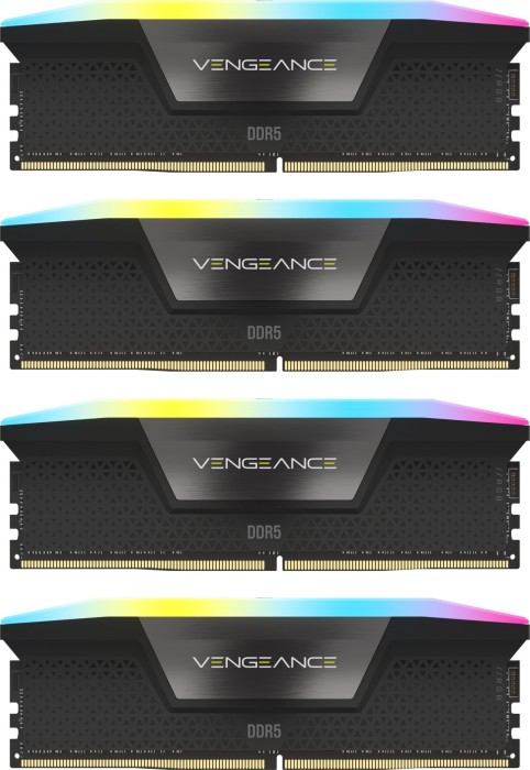 Corsair Vengeance RGB czarny DIMM Kit 64GB, DDR5-6000, CL36-36-36-76, on-die ECC