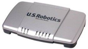 USRobotics ADSL2+ 4-Port Router/Printserver, USB/Ethernet