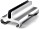 Satechi Universal Vertical Laptop Stand, Notebookhalterung, Silver Black (ST-ALVLSS)