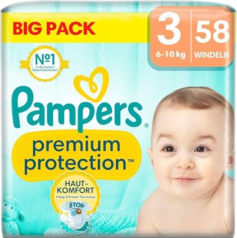 Pampers Premium Protection Gr.3 Einwegwindel, 6-10kg, 68 Stück ab € 17,95  (2024)