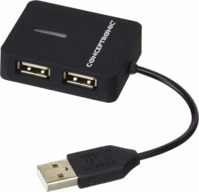 Conceptronic Travel USB-Hub, 4x USB-A 2.0, USB-A 2.0 [Stecker]