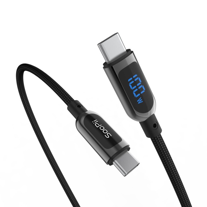 SooPii S10CC, 100W LED Display USB-C to USB-C Cable