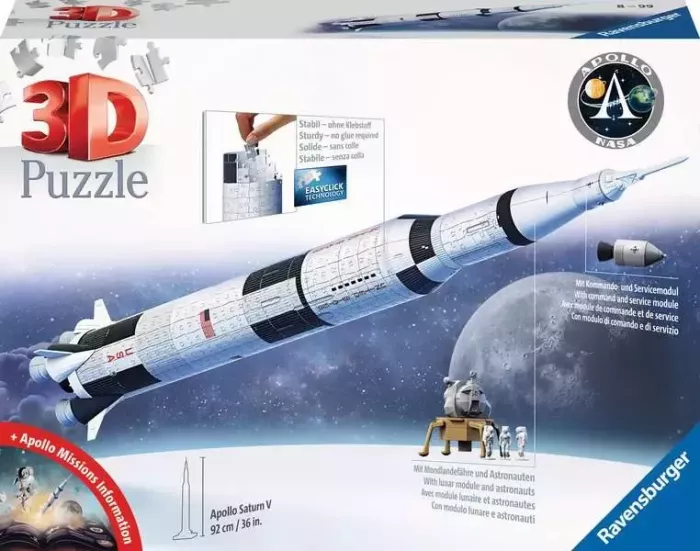 Ravensburger Apollo Saturn V Rocket 440p 3D Puzzle