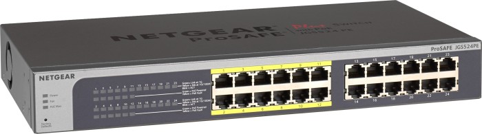 Netgear ProSAFE Plus JGS500 Desktop Gigabit Smart switch, 24x RJ-45, PoE