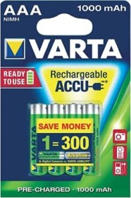 Varta Recharge Accu Power Micro AAA NiMH 1000mAh, 4er-Pack