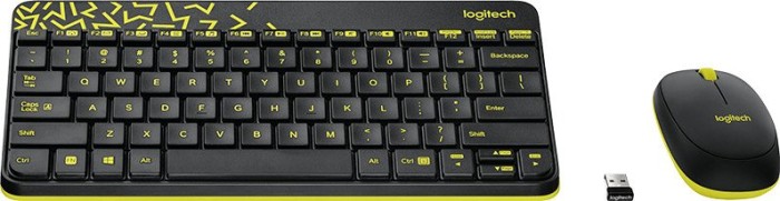 Logitech MK240 Nano Chartreuse Yellow, USB, US