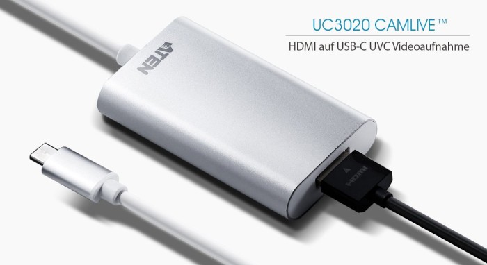 ATEN Camlive HDMI na USB-C UVC zapis wideo FullHD