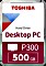 Toshiba P300 Desktop PC 500GB, SATA 6Gb/s, bulk (HDWD105UZSVA)