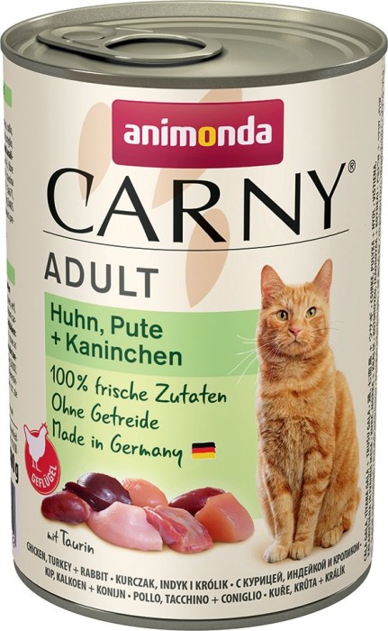 animonda Carny Huhn, Pute und Kaninchen 4.8kg (12x400g)
