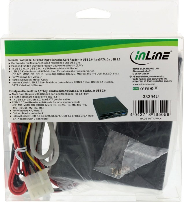 InLine Multi-slot-Czytniki kart pamięci, USB 3.0 19-Pin nasadki [wtyczka]
