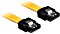 DeLOCK SATA przewód żółty 0.3m z metal, prosty/prosty (82805)