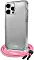 SBS Mobile Transparente Hülle mit farbigem Umhängeband für Apple iPhone 13 Pro rosa (TESCROPEIP13PP)