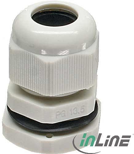 InLine przeprowadzenie kabla nylon IP68 18-25mm, 10 sztuk, szary