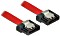 DeLOCK Flexi SATA 6Gb/s przewód czerwony 0.1m, prosty/prosty (83832)