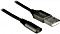 DeLOCK Magnetisches USB Ladekabel, USB-A auf Magnetanschluss Buchse, Adapterkabel, 1m Vorschaubild