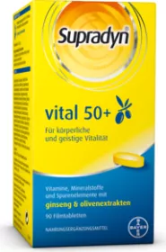 Supradyn vital 50+ mit Ginseng & Olivenextrakten Filmtabletten, 90 Stück