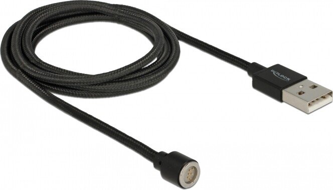 DeLOCK magentyczny przewód USB, USB-A na złącze magnetyczne gniazdko, kabel przejściówka, 1.1m