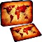 Pedea Design neoprene brown global map 13.3" sleeve (66060626)