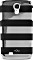 Puro Stripe Cover für Samsung Galaxy S4 schwarz (SGS4STRIPEBLK)
