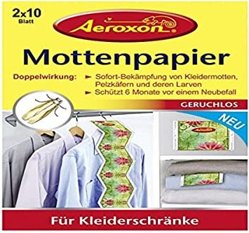 Aeroxon Mottenpapier Mottenschutz, 20 Stück (2x 10 S ...