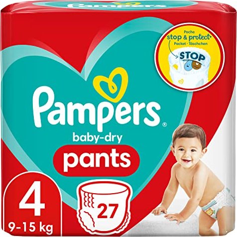 Pampers Baby-Dry pants Gr.4 Einwegwindel, 9-15kg, 27 Stück