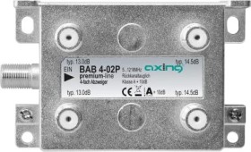 Axing BAB 4-02 4-way BK-splitter