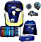 Scout Sunny II Lightweight DIN Blue Police Schultaschen-Set 4-tlg. (73470121600)