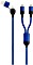 2GO USB / Type C Ladekabel 120cm Duo Lightning blau (797364)