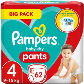 Pampers Baby-Dry pants Gr.4 Einwegwindel, 9-15kg, 62 Stück